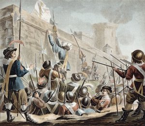 Attacco a Boulogne-Sur-Mer, inciso da Jean Baptiste Morret, 1788 da Antoine Louis Francois Sergent Marceau